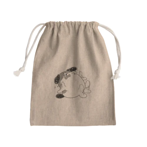 もじゃまるやだやだ　白黒 Mini Drawstring Bag