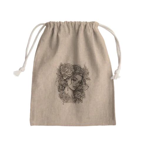 美しい女性 Mini Drawstring Bag