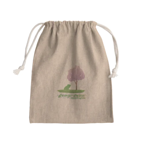 「カエルの木」のロゴマーク（春） Mini Drawstring Bag