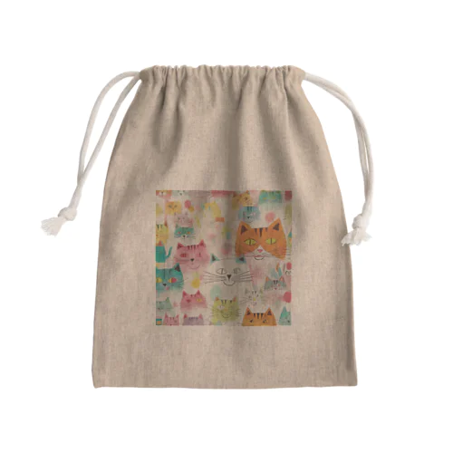 beloved cats 002 Mini Drawstring Bag