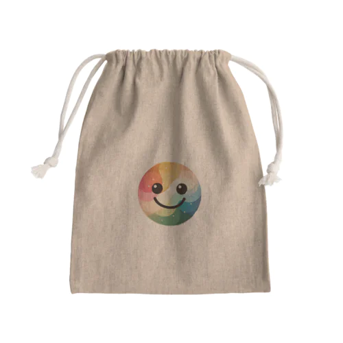 レインボーにこちゃん☺ Mini Drawstring Bag