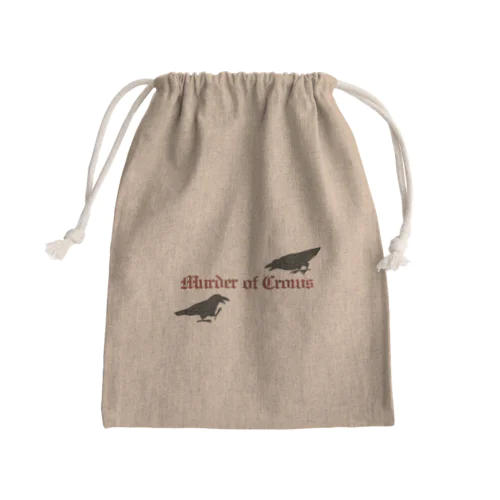 Murder of Crows Mini Drawstring Bag