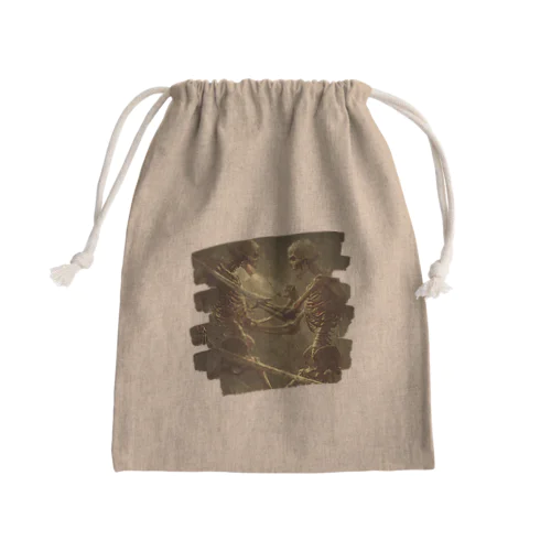 骸骨たちの決闘 Mini Drawstring Bag