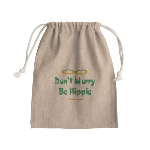 オリジナルロゴシリーズ　don't worry be hippie Mini Drawstring Bag