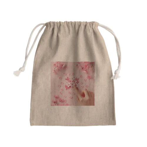 さくらの花びらで遊ぼう♪ Mini Drawstring Bag