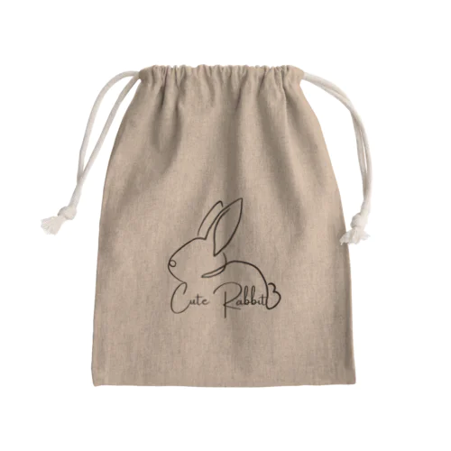 Cute Rabbit Mini Drawstring Bag