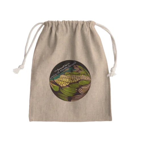 オリジナルJamaTieロゴ～アフリカン Mini Drawstring Bag