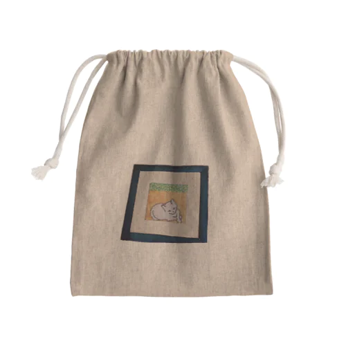 アップリケ猫 Mini Drawstring Bag