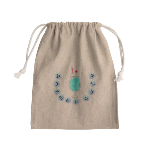 うさぎクリームソーダ　-Animal cafe-* Mini Drawstring Bag