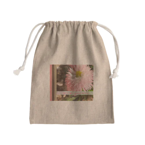 お花・Let's light up our hearts. Mini Drawstring Bag