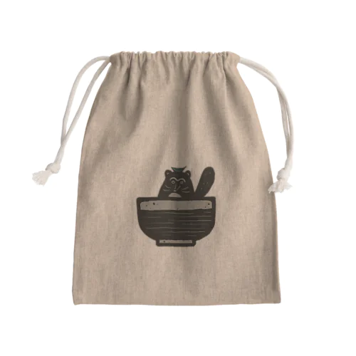 たぬきそば一杯目 Mini Drawstring Bag