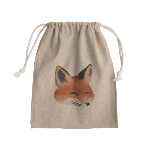 Red Fox Mini Drawstring Bag