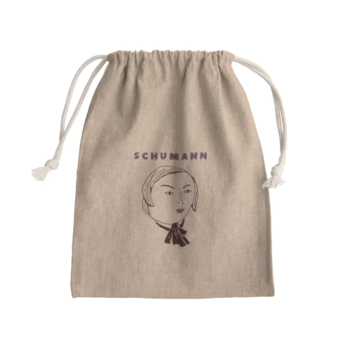 ユーモアクラシック音楽偉人デザイン「シューマン」 Mini Drawstring Bag