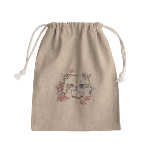 ふわっねっこっ Mini Drawstring Bag