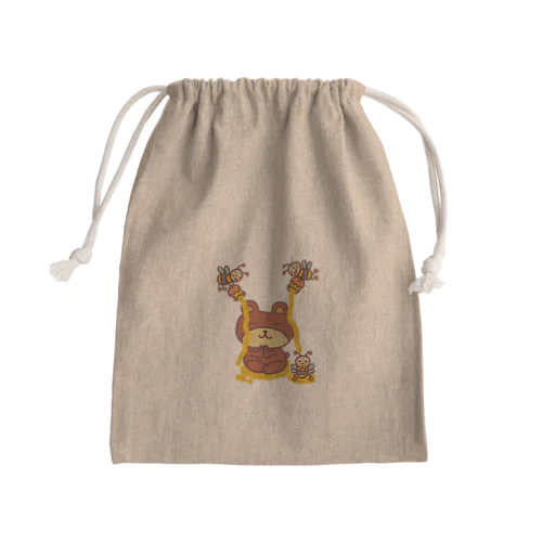 🐻修行中〜🐝 Mini Drawstring Bag