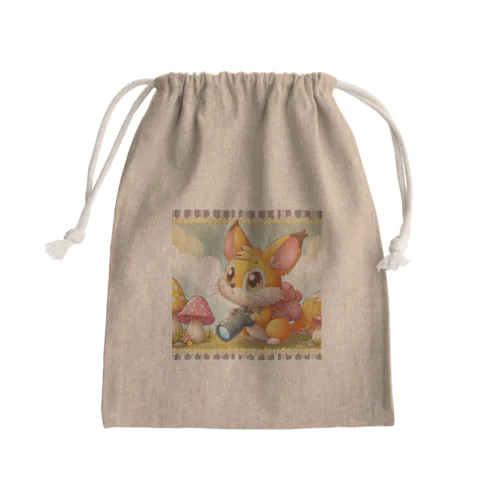 きつねの冒険 Mini Drawstring Bag