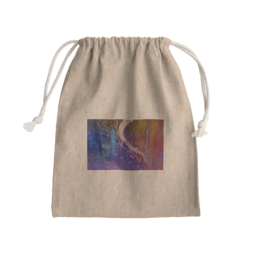 Oil　painting Mini Drawstring Bag