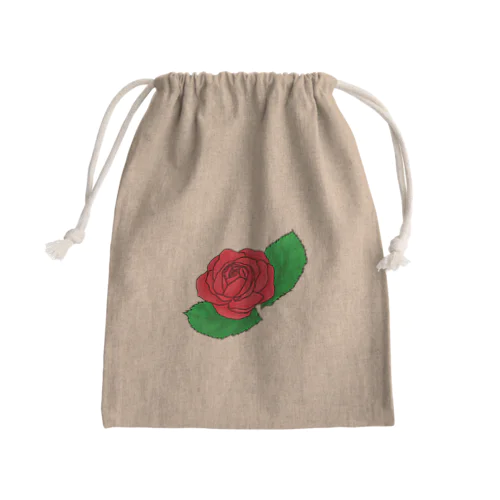真紅の薔薇 Mini Drawstring Bag