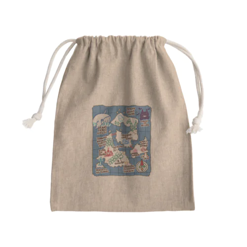 ぼうけんの地図 Mini Drawstring Bag