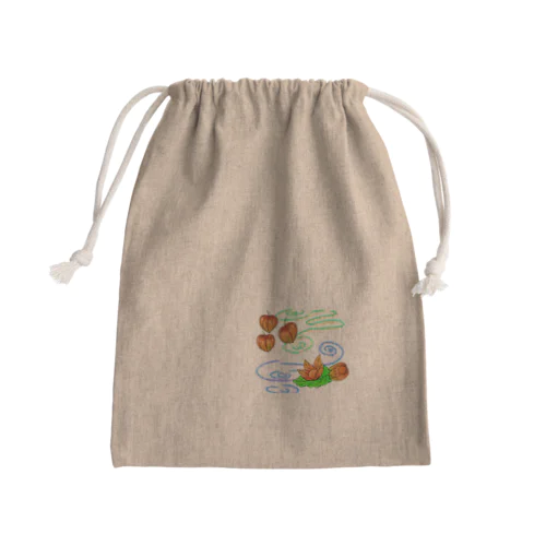 ホオズキ 水紋（和柄）その2 Mini Drawstring Bag