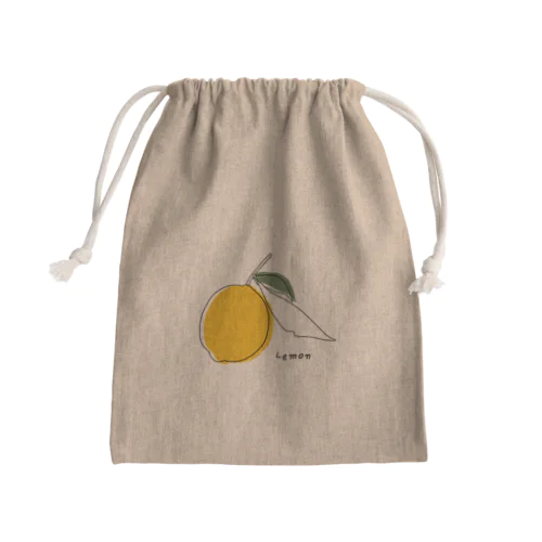 Lemon Mini Drawstring Bag