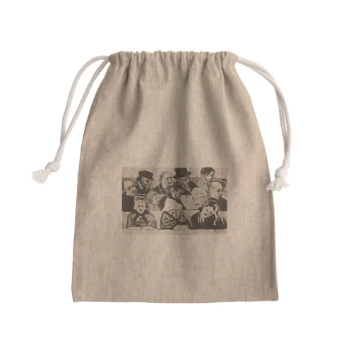 ゴッホ / 1882 /Church Pew with Worshippers / Vincent van Gogh Mini Drawstring Bag