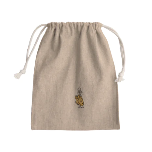 走りだすよ、ちゃん［いえろー］ Mini Drawstring Bag