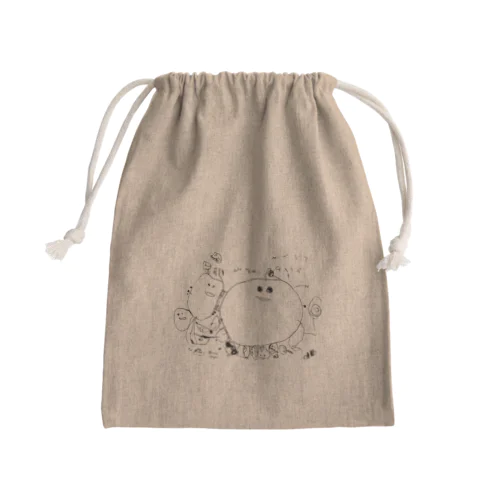 ハハハ Mini Drawstring Bag