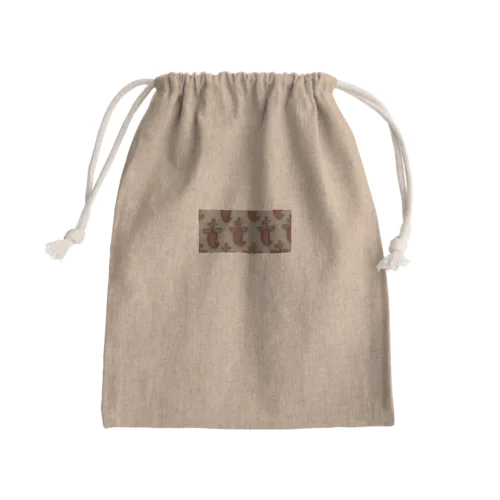 ぼやけたレトロ柄 Mini Drawstring Bag