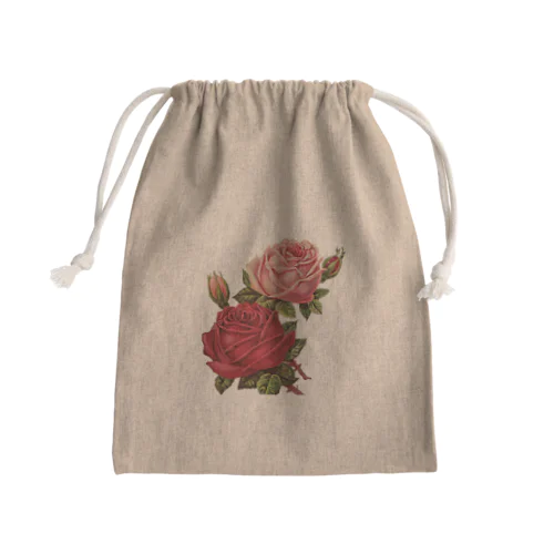 バラ柄 Mini Drawstring Bag