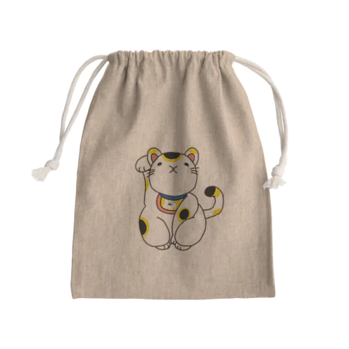 猫 Mini Drawstring Bag
