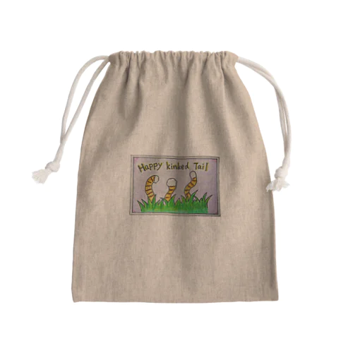 幸せな鍵しっぽの猫ちゃんたち Mini Drawstring Bag