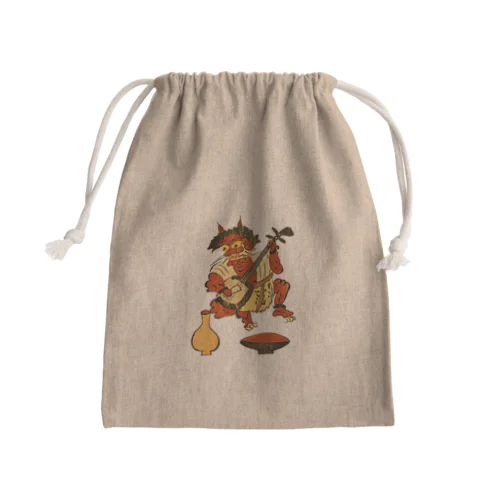 おにの弾き語り＜大津絵＞ Mini Drawstring Bag