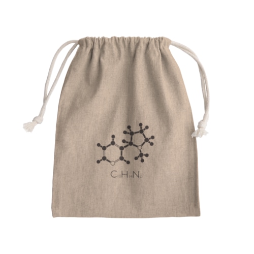 煙草 ニコチンの化学構造式  Mini Drawstring Bag