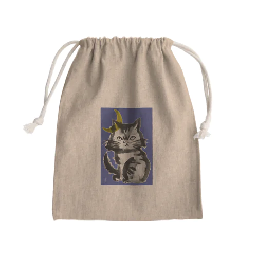 ネコsumi-neko Mini Drawstring Bag