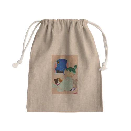 秋のヨナガちゃん。 Mini Drawstring Bag