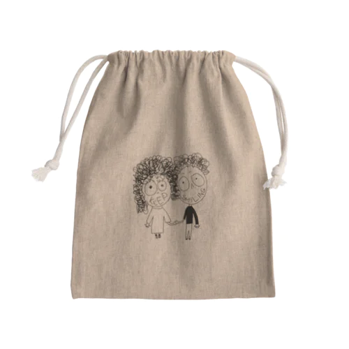 keep smiling. Mini Drawstring Bag