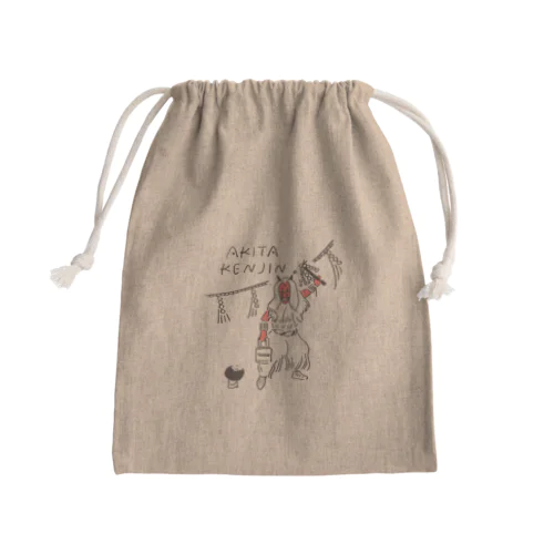 秋田県人ver.1 Mini Drawstring Bag