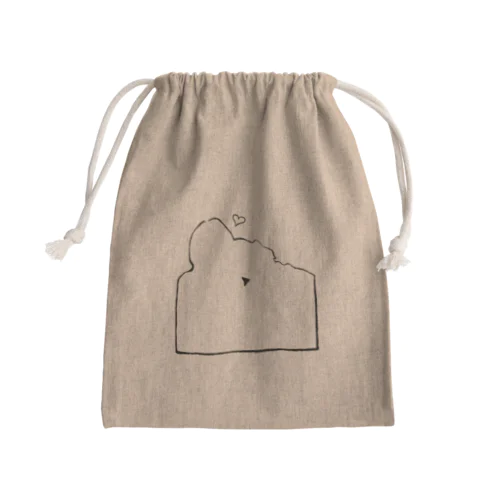 仲良しなふたり Mini Drawstring Bag