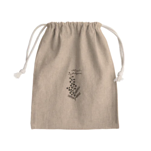 植物図鑑シリーズ…ミモザ Mini Drawstring Bag