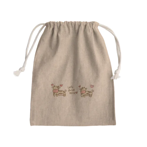 モーモーウシのモーモーちゃん Mini Drawstring Bag