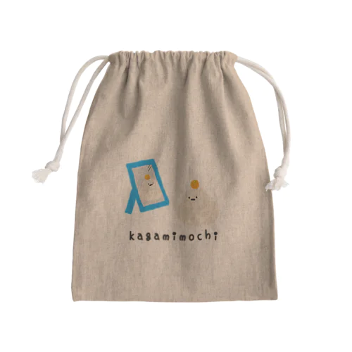 鏡の国の鏡もち Mini Drawstring Bag