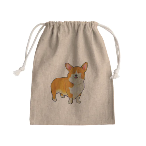 にっこりコーギー Mini Drawstring Bag