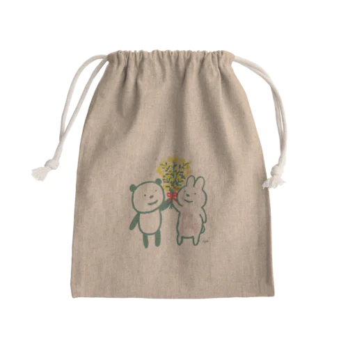 ころしゃくミモザ Mini Drawstring Bag