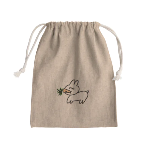 ごはんが おいしい うさぎ Mini Drawstring Bag