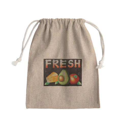 チーズ・アボカド・トマト Mini Drawstring Bag
