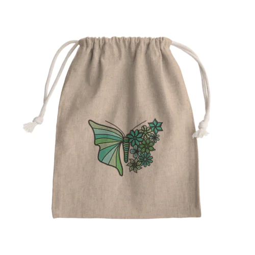 春　蝶　花 Mini Drawstring Bag