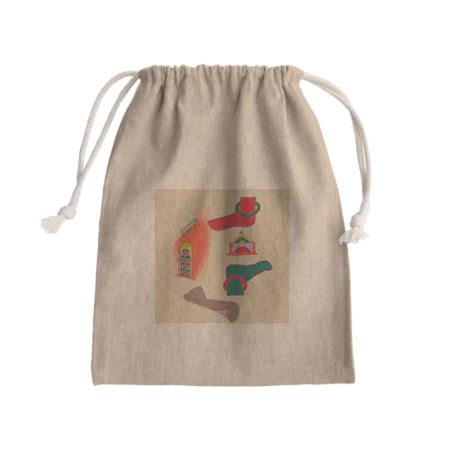 甲骨文字『違』 Mini Drawstring Bag