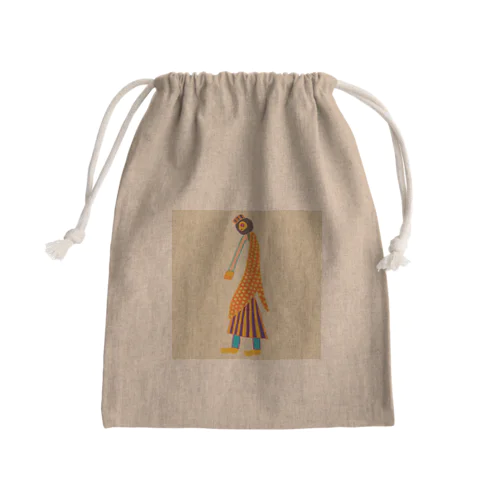 甲骨文字『人』 Mini Drawstring Bag