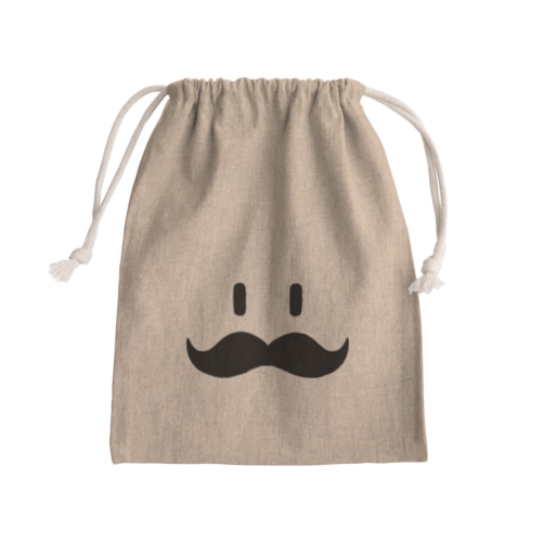 ヒゲ（黒） Mini Drawstring Bag